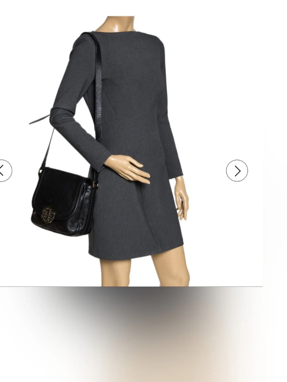 Tory Burch Black Leather Amanda Crossbody Bag